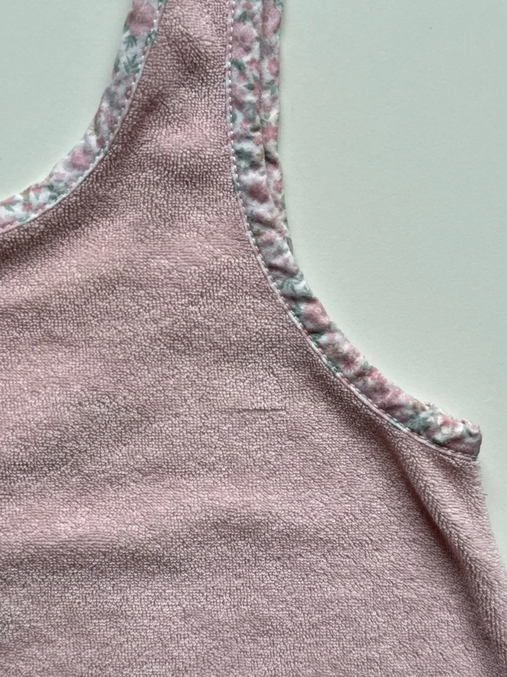 Minnow Girls' French Terry Tie-Knot Pink Tank Top - Size 2T